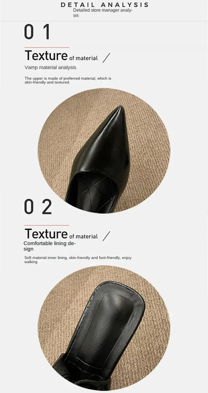 Fashion Female Shoes 2025 New Women's Pumps Solid Color Simple Mid Heel Shoes Sexy Pointed Toe Slingback Elegant Dress Shoes