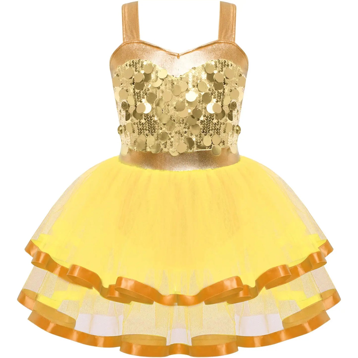 Summer Girls Clothes Sequins Tutu Dress for Dancing Birthday Party Ball Gown Festival Ballet Jazz Dance Costume Holiday Dresses