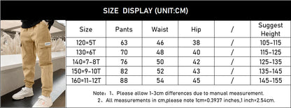 Boys Cargo Pants Spring Autumn Thick Boys Trousers Casual Kids Sport Pants Teenage Children Clothes For 5-12 Years