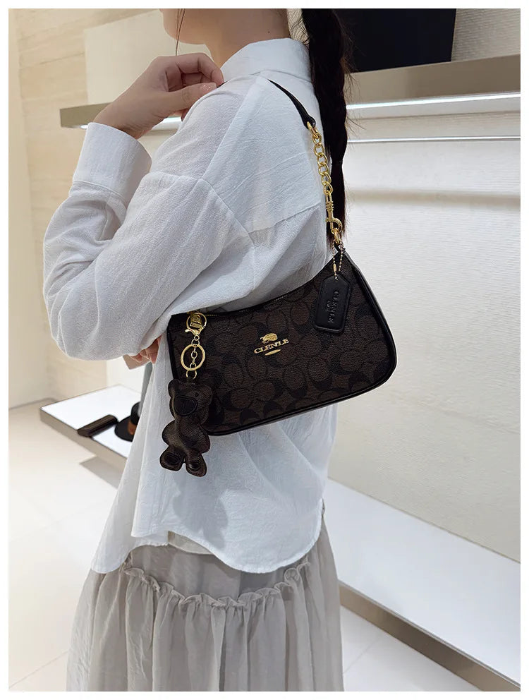High-end style handbag for women, 2025 new model, unique and fashionable, trendy, retro, simple and elegant small square bag, cr