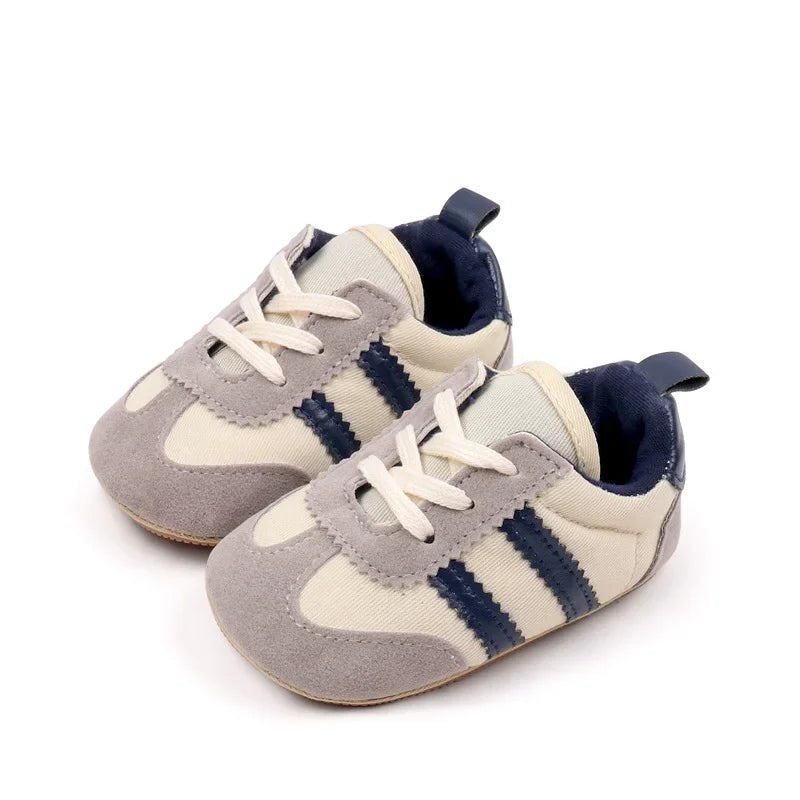 First Walkers Casual Newborn Canvas Kids Sneakers Baby Boy Rubber Soft Sole Toddler Crib Shoes