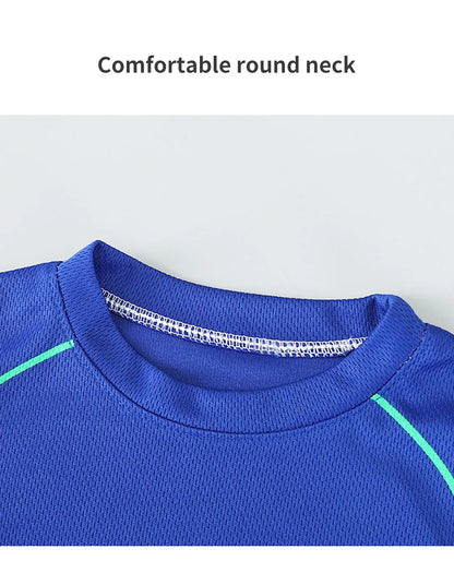 Summer Collection Boys Basketball-Inspired Quick-Dry Homewear Set Solid Color Sports Short and Sleeved Shorts Children Sets