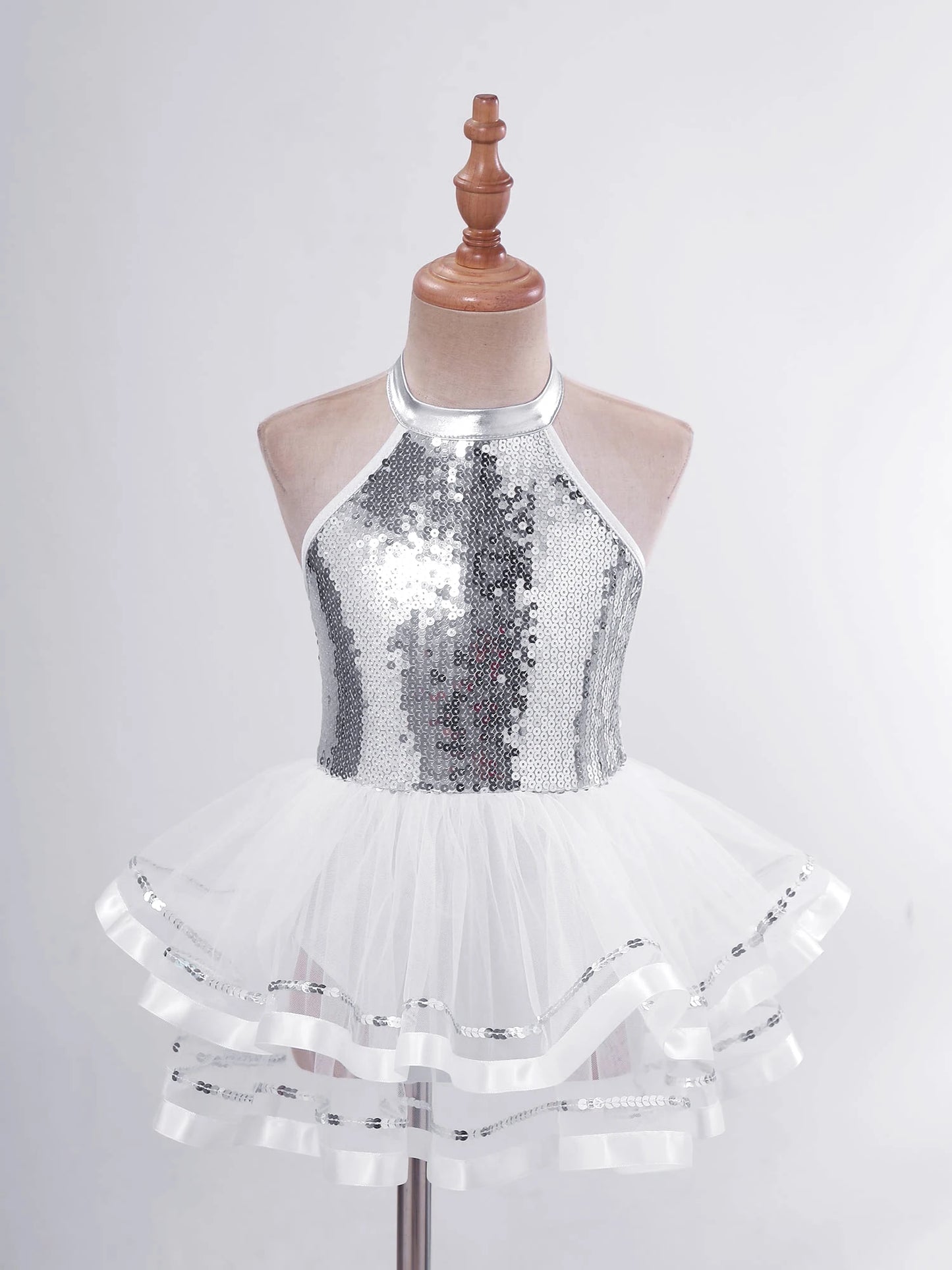 Summer Girls Clothes Sequins Tutu Dress for Dancing Birthday Party Ball Gown Festival Ballet Jazz Dance Costume Holiday Dresses