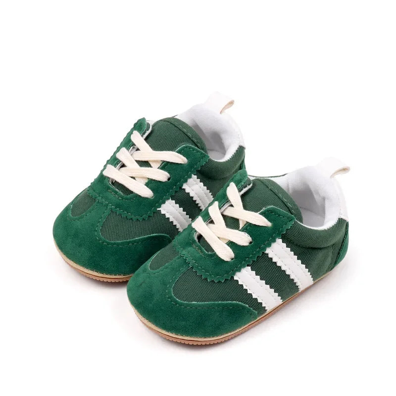 First Walkers Casual Newborn Canvas Kids Sneakers Baby Boy Rubber Soft Sole Toddler Crib Shoes