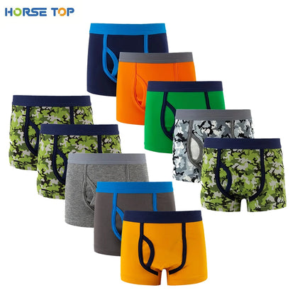 5 pieces/set of boys' cute boxer briefs cotton comfortable underwear