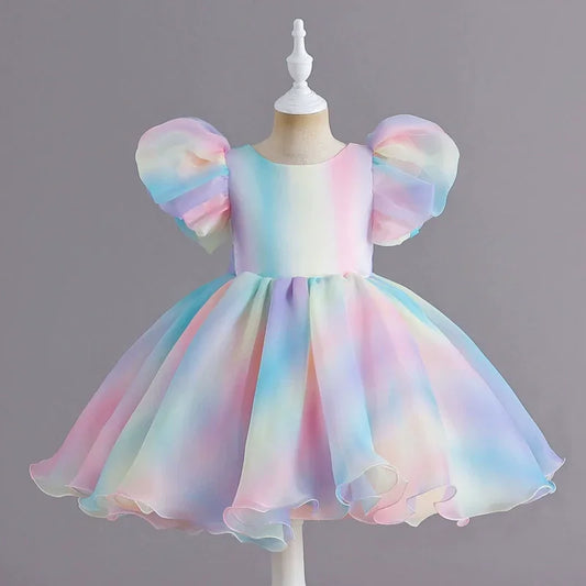 Cute Stage Flower Girl Dresses Summer Girls Clothes Costumes Outfit Baby Dress Princess Robe Costume