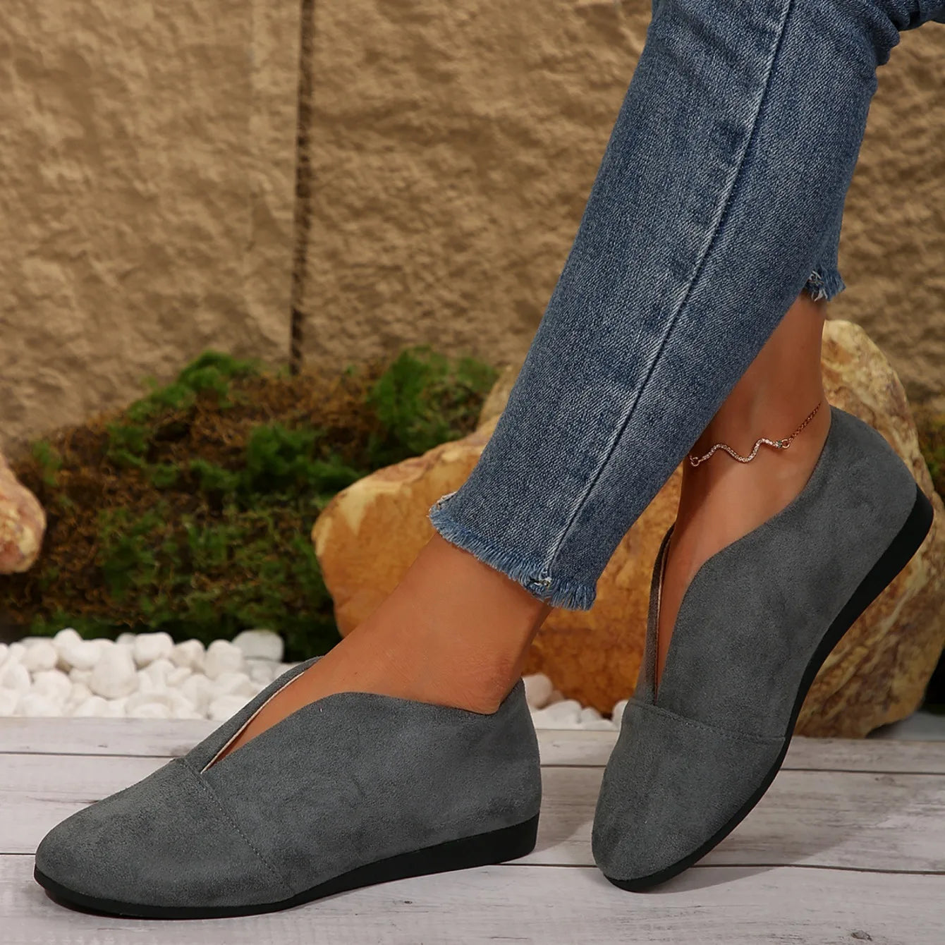 Women Flats Retro Pointed Toe Loafers Spring Autumn Plus Size Flat Shoes Summer Slip on Casual Shoes for Women Zapatos De Mujer