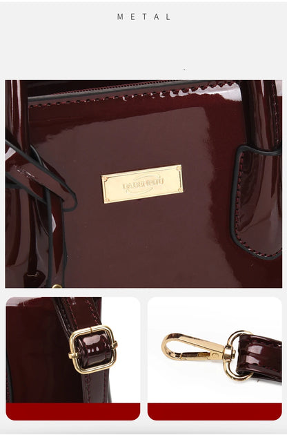 Women Handbags High Quality Patent Leather Women's Bag Fashion Shoulder bag Luxury Tote bag+card package Designer Messenger Bags