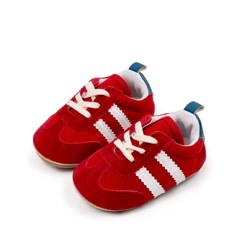 First Walkers Casual Newborn Canvas Kids Sneakers Baby Boy Rubber Soft Sole Toddler Crib Shoes