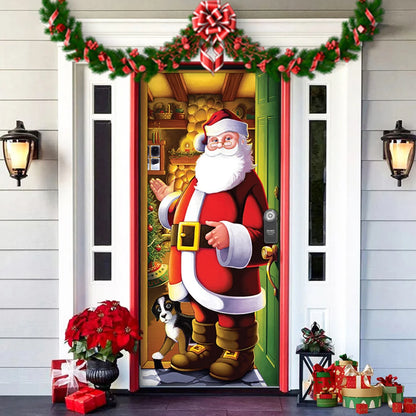 Home Decor Holiday Door Cover Eye-Catching Designs Door Decoration For Indoor Outside