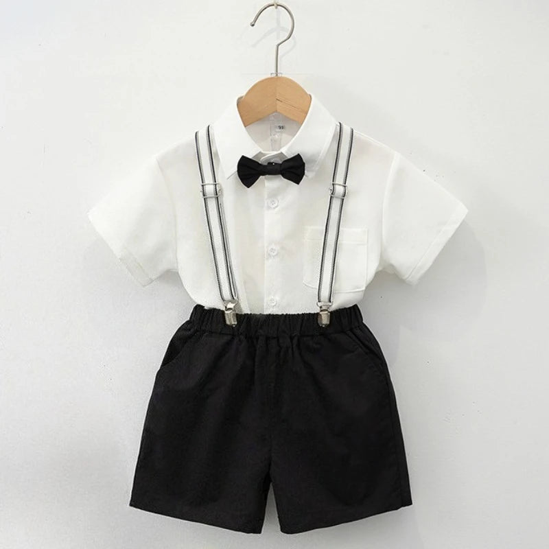 Boys Summer Suit Kids Graduation Performance Blazer Set Flower Boy Wedding Tuxedo Toddler Birthday Party Outfits 2 4 6 8 Years