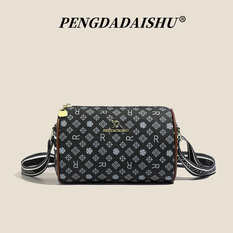 Women's Bag New Alphabet Print Shoulder Bag Fashion Retro Pillow Bag High-End Crossbody Bag Trendy