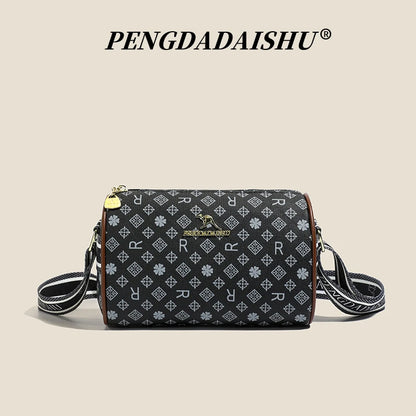 Women's Bag New Alphabet Print Shoulder Bag Fashion Retro Pillow Bag High-End Crossbody Bag Trendy