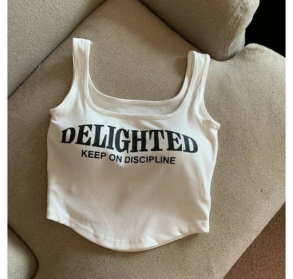 American Retro Strap Vest Women's Inner Wear Outer Wear Summer Thai Sle Spicy Girl Tube Top Svel Top