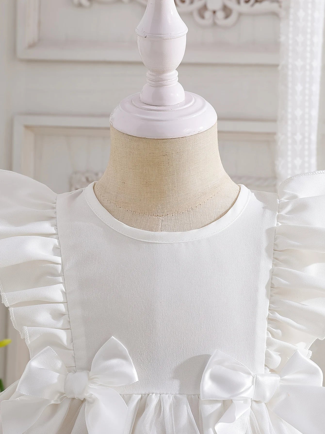 Girl Summer  White Princess Dress |Valentine's Day Gift / Girl Birthday Gift| Floral Embroidery Ruffle Party Dress