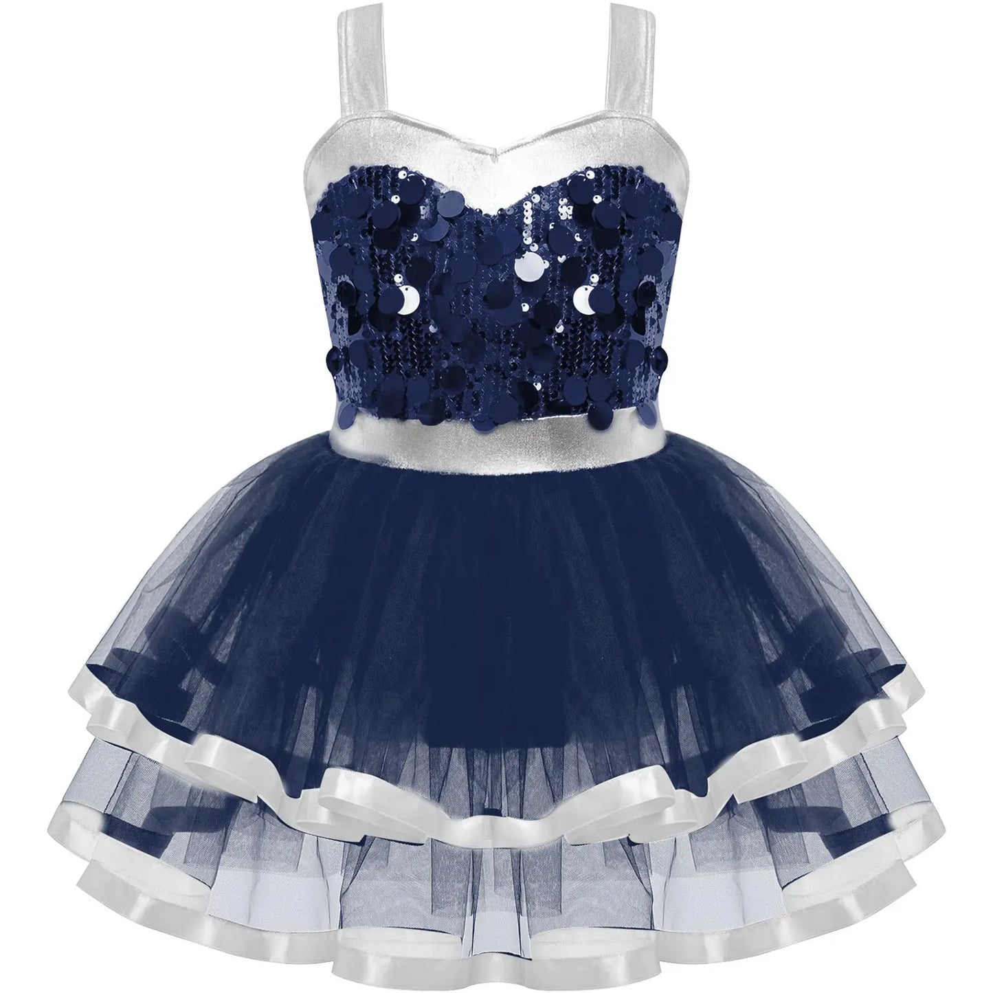 Summer Girls Clothes Sequins Tutu Dress for Dancing Birthday Party Ball Gown Festival Ballet Jazz Dance Costume Holiday Dresses