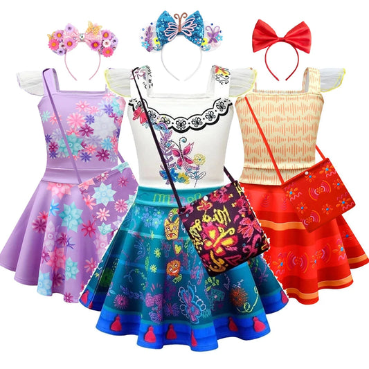 Summer Dress For Girls Mirabel Isabela Casual Dress Kids Clothes Princess Costume Vestidos