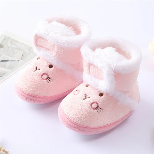Newborn Baby Girl Boy Shoes First Walkers Winter Thick Warm Infant Baby Shoes Cute Toddler Baby Shoes for Girls Boys 0-9Month