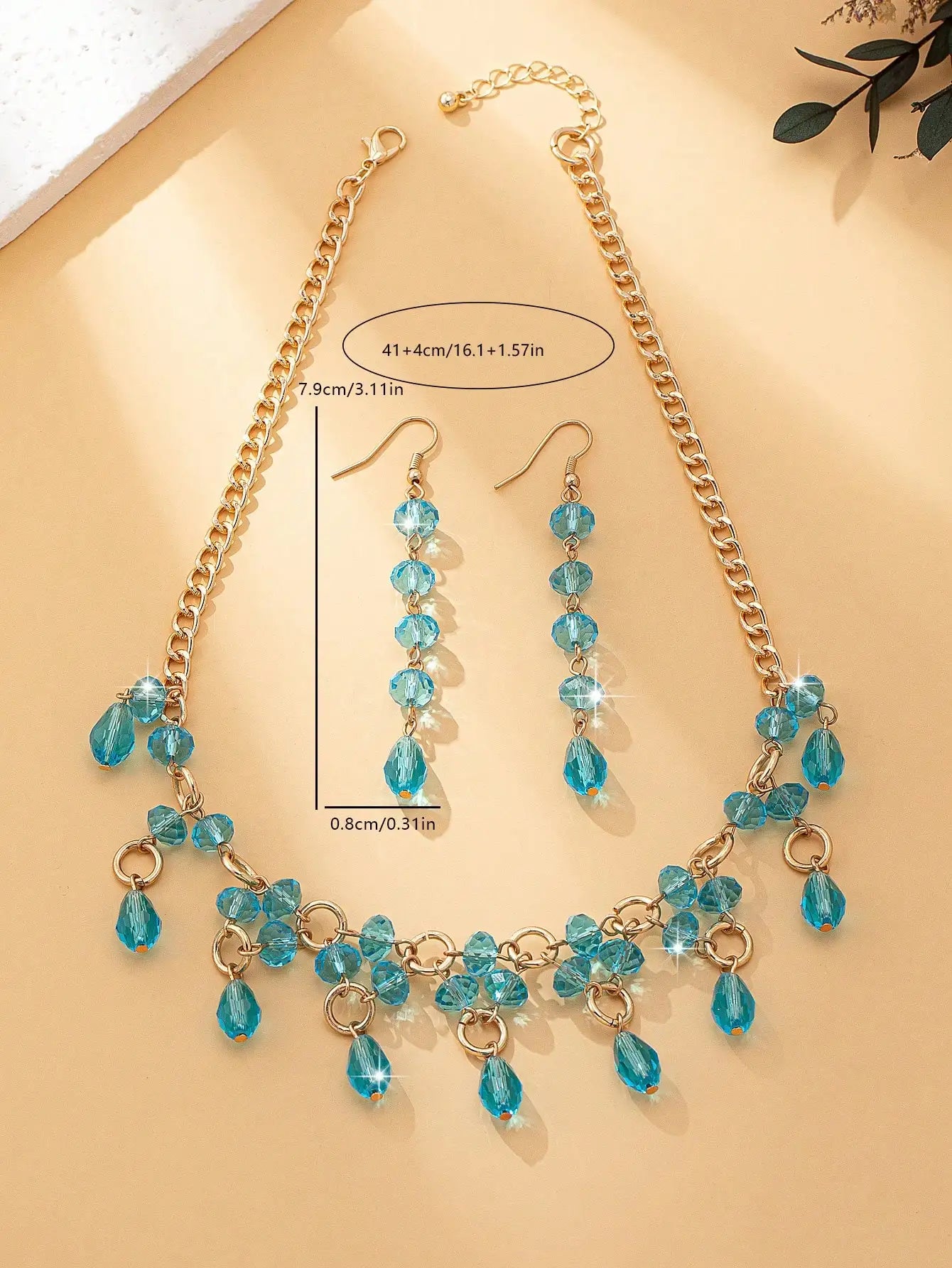 A Set of Light Luxury, Elegant, High-End, Stylish and Versatile Women's Earrings, Necklaces and Jewelry Sets