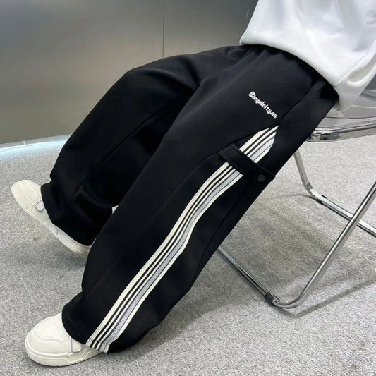 Boys Autumn 2025 Trendy Loose Sweatpants Casual Comfortable Outdoor Sports Pants for Tween Boys Size 8-12