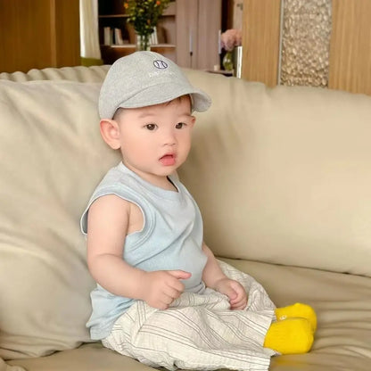 Boys' Summer Lightweight Set: Sleeveless T-Shirt and Mosquito-Resistant Pants, New Arrival with Vest and Casual Pants.