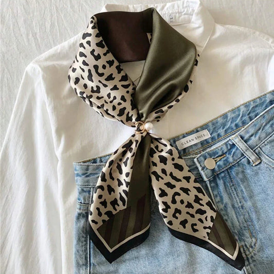 1 piece of women's fashionable and minimalist style 70s scarf, suitable for business negotiations/leisure travel/festivals, etc