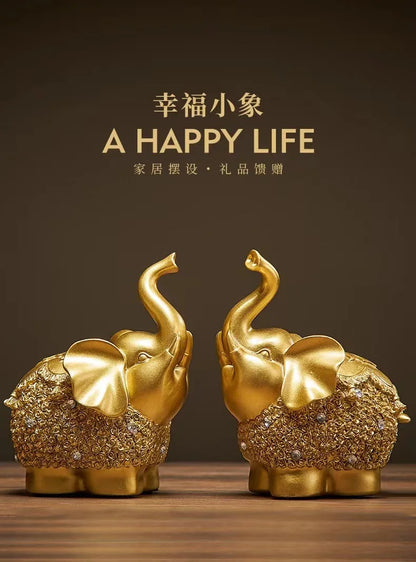 Elephant ornaments, living room wine cabinet, TV cabinet, creative home decor, entrance soft decorations, gifts, office