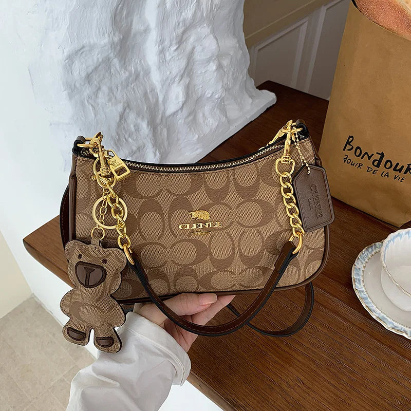 High-end style handbag for women, 2025 new model, unique and fashionable, trendy, retro, simple and elegant small square bag, cr