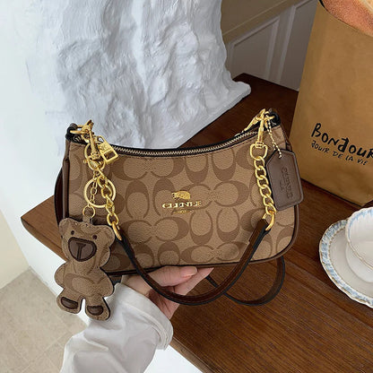 High-end style handbag for women, 2025 new model, unique and fashionable, trendy, retro, simple and elegant small square bag, cr