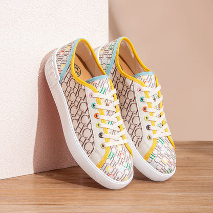 Women's Walking Shoes 2026 Spring New Collection Women's Simple Lace up Outdoor Shoes