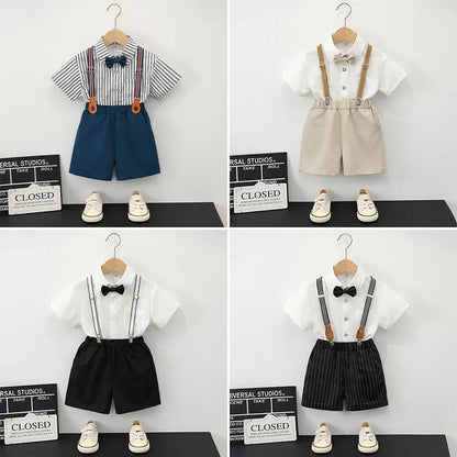 Boys Summer Suit Kids Graduation Performance Blazer Set Flower Boy Wedding Tuxedo Toddler Birthday Party Outfits 2 4 6 8 Years