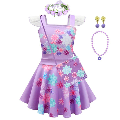 Summer Dress For Girls Mirabel Isabela Casual Dress Kids Clothes Princess Costume Vestidos