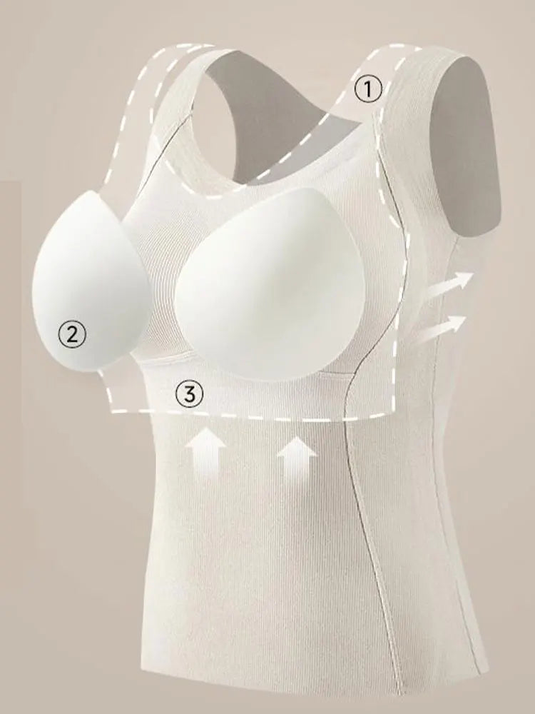 Women Thermal Underwear Vest Winter Clothing Warm Top Inner Wear Thermal Shirt No need to wear Undershirt Intimate