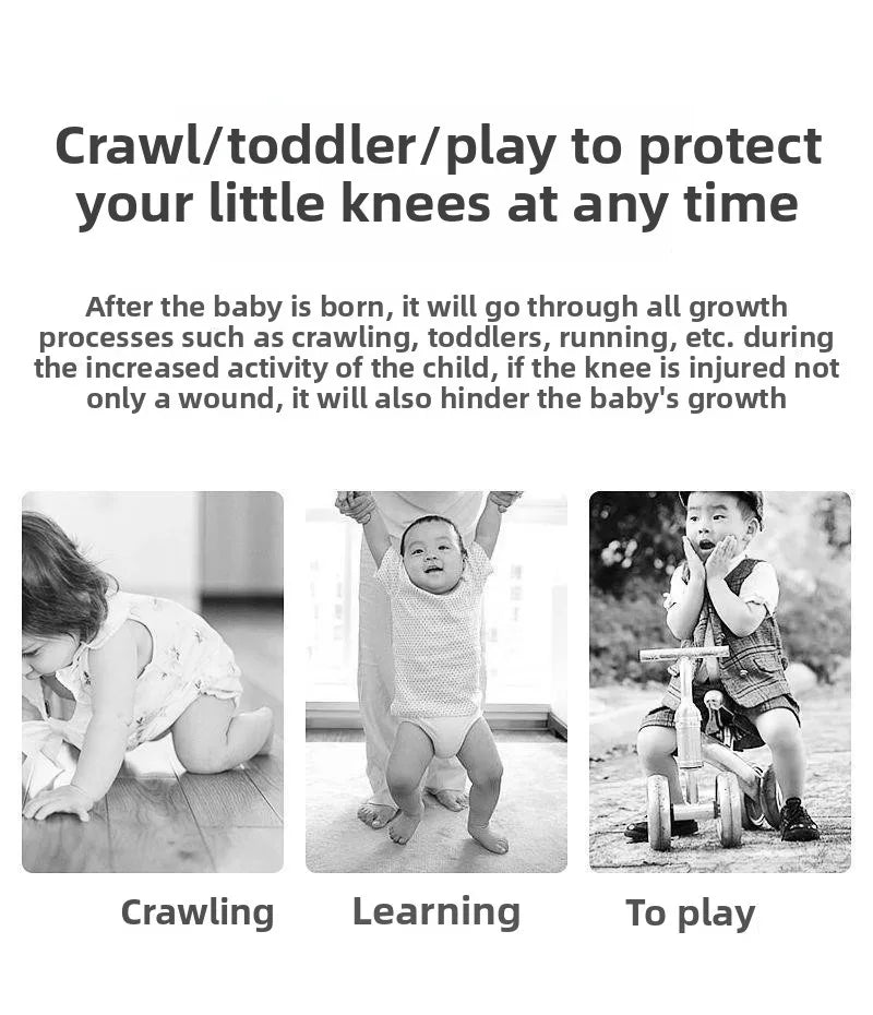 Baby Knee Pads 1 Pair - Thin Summer Crawling Protection, Anti-Fall Learning to Walk Gear for Infants & Toddlers