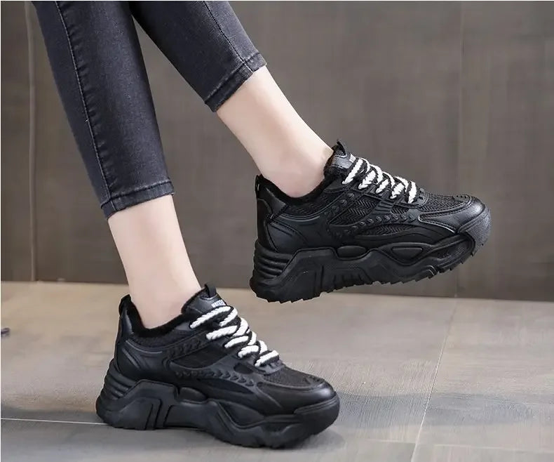 Sports Shoes for Women Athletic Round Toe High on Platform Woman Footwear Sneakers Sale Designer Luxury Offers Vulcanized Shoe H
