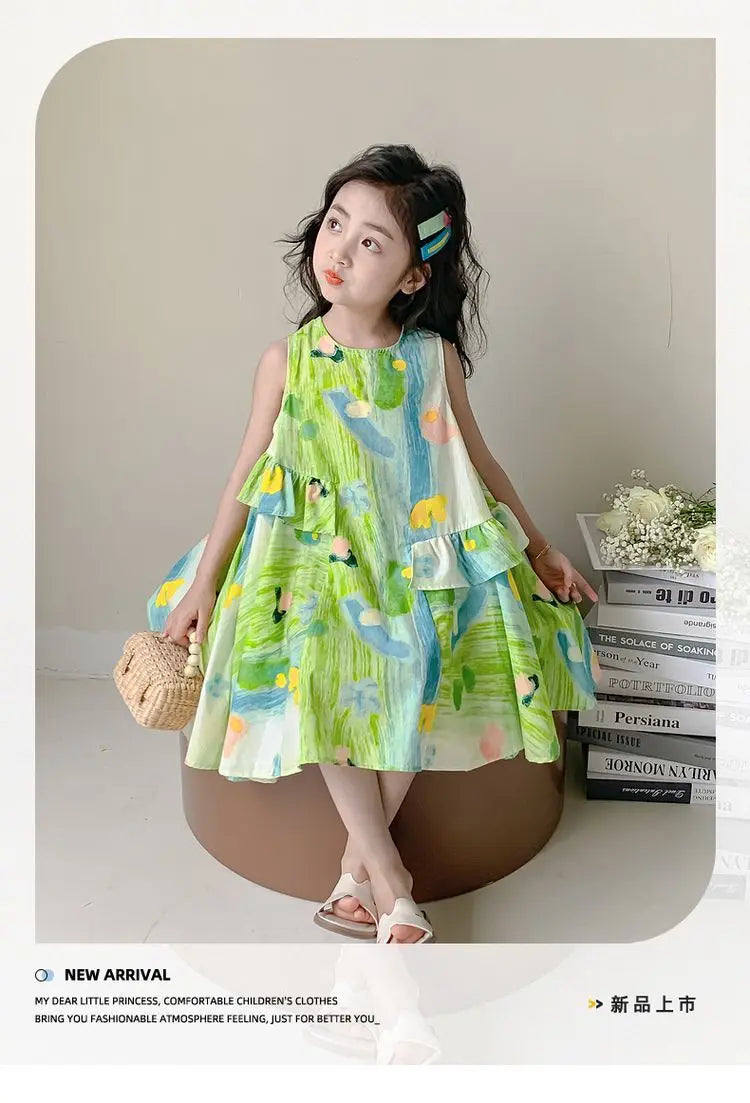 Girl's Summer Dress 2025 New Beach Dress for Summer