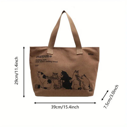 Women's Canvas Tote Bag Fashionable Spacious Durable Shoulder Bag with Zipper Closure and Classic Design Perfect for Work