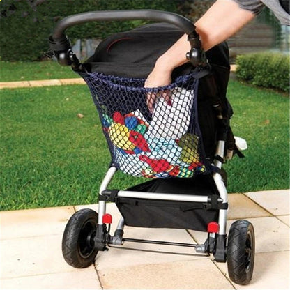 Handy Baby Stroller Trolley Mesh Net Bag Big Capacity Pocket Bottle Diaper Holder Storage Organizer Carrier