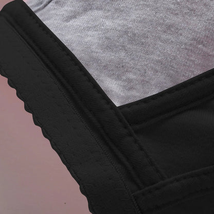 Women'S Underwear Without Steel Ring Bra Front Buckle Lace Border Printed Vest Bra Comfortable Soft Middle-Aged Elderly