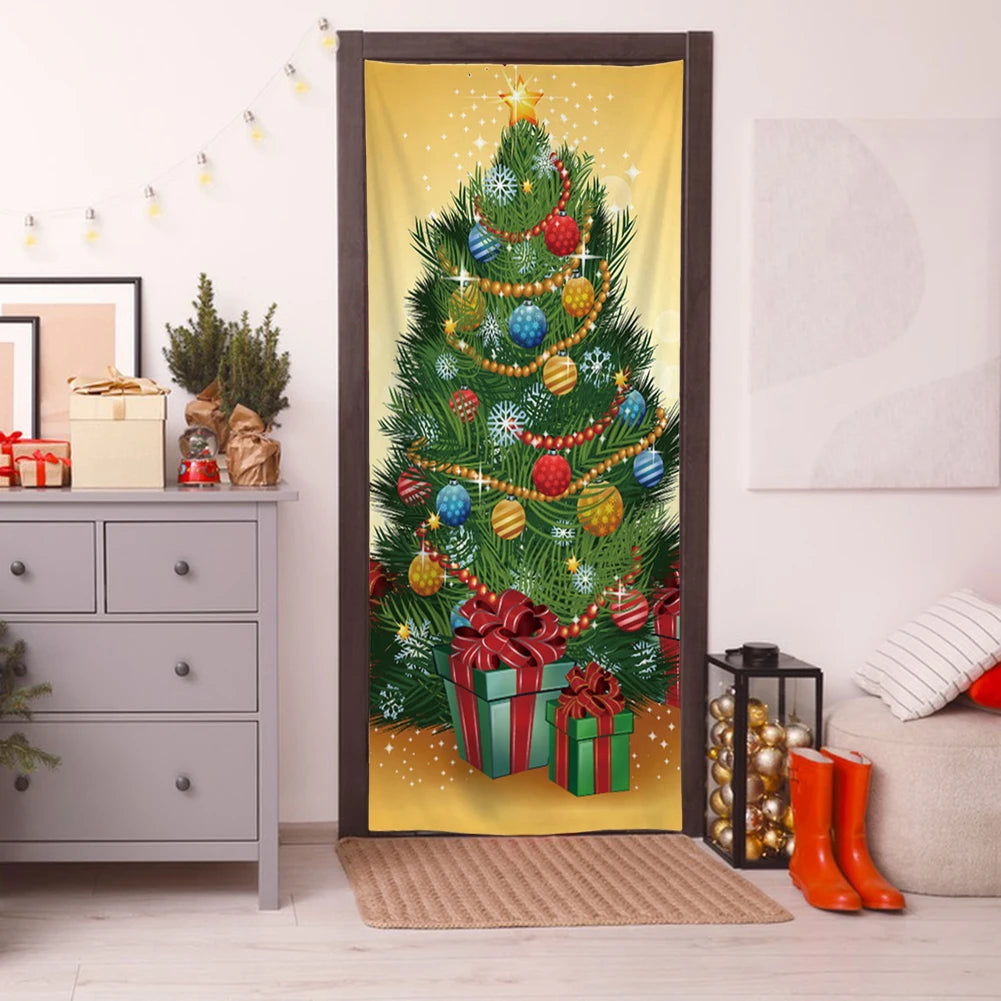 Home Decor Holiday Door Cover Eye-Catching Designs Door Decoration For Indoor Outside