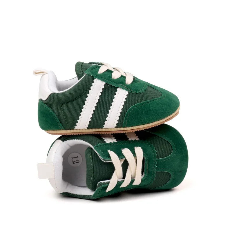 First Walkers Casual Newborn Canvas Kids Sneakers Baby Boy Rubber Soft Sole Toddler Crib Shoes