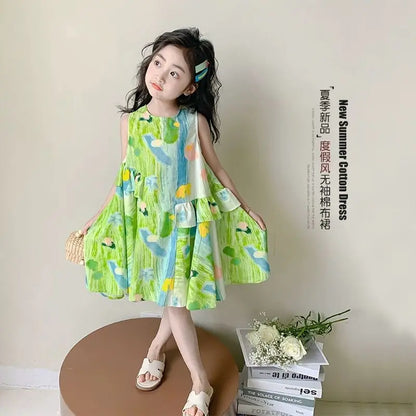 Girl's Summer Dress 2025 New Beach Dress for Summer