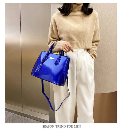 Women Handbags High Quality Patent Leather Women's Bag Fashion Shoulder bag Luxury Tote bag+card package Designer Messenger Bags
