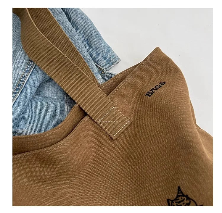 Women's Canvas Tote Bag Fashionable Spacious Durable Shoulder Bag with Zipper Closure and Classic Design Perfect for Work