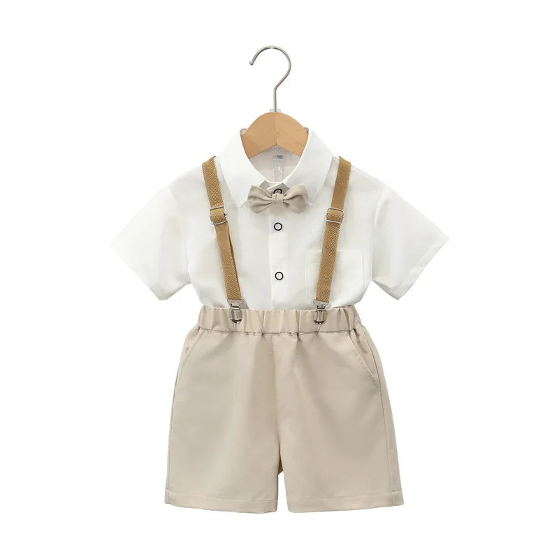 Boys Summer Suit Kids Graduation Performance Blazer Set Flower Boy Wedding Tuxedo Toddler Birthday Party Outfits 2 4 6 8 Years