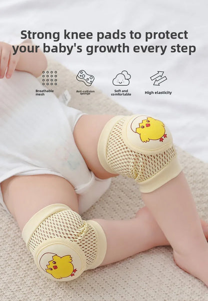 Baby Knee Pads 1 Pair - Thin Summer Crawling Protection, Anti-Fall Learning to Walk Gear for Infants & Toddlers