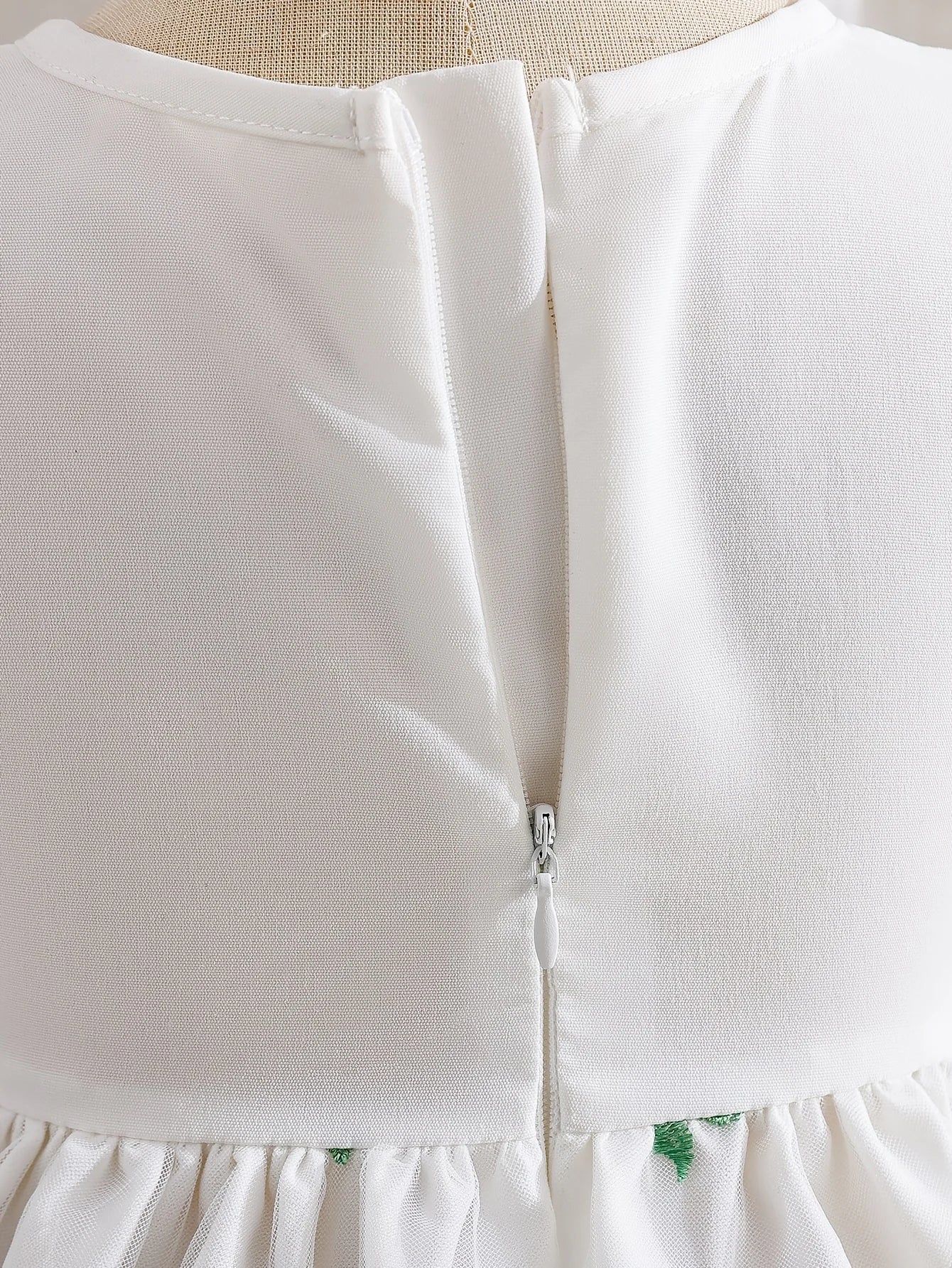 Girl Summer  White Princess Dress |Valentine's Day Gift / Girl Birthday Gift| Floral Embroidery Ruffle Party Dress