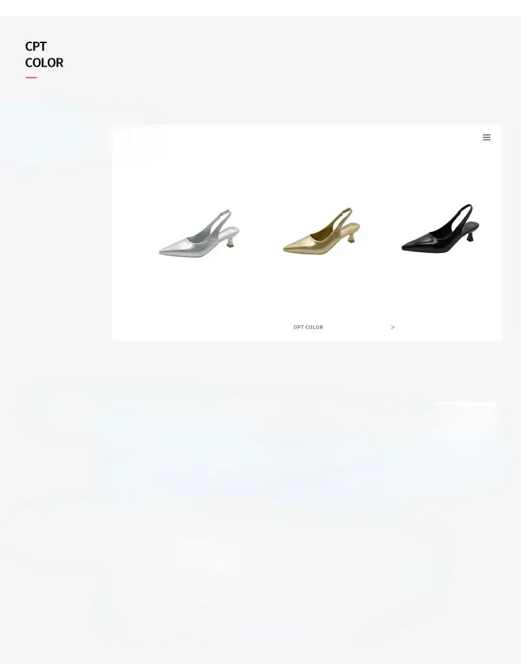 Fashion Female Shoes 2025 New Women's Pumps Solid Color Simple Mid Heel Shoes Sexy Pointed Toe Slingback Elegant Dress Shoes