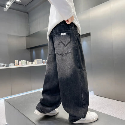 Boys Jeans For Children's Pants Kids New Clothing Trousers Loose Spring/Autumn Clothes Teenager Casual Jeans 4-14Y