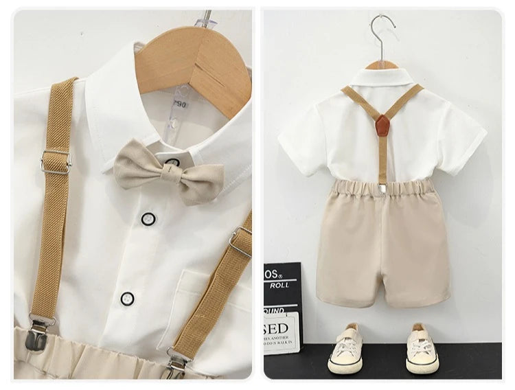 Boys Summer Suit Kids Graduation Performance Blazer Set Flower Boy Wedding Tuxedo Toddler Birthday Party Outfits 2 4 6 8 Years